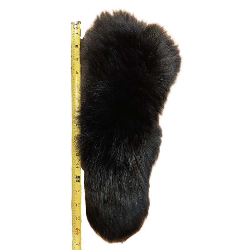 Dakotaline Black Fox Tail, Key Chain Optional (Tail KeyChain)