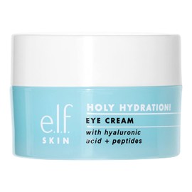 e.l.f. SKIN Holy Hydration! Eye Cream delivers intense moisture to the under-eye area with hydrating hyaluronic acid. Helps soften skin and reduce the look of dark circles for a refreshed, healthy appearance. Vegan, cruelty-free, and perfect for daily hydration.