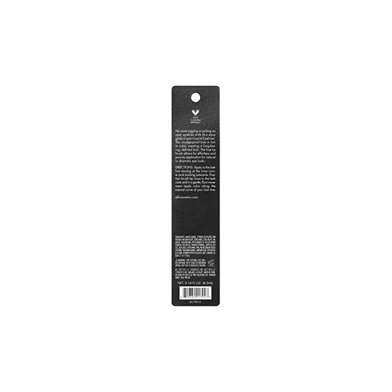 E.L.F. Cosmetics, Expert Liquid Liner, Jet Black, 4.2 ml