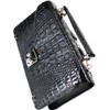 Berkut Long Wallet, Clutch Bag, Large Capacity, Croco Embossed, Black