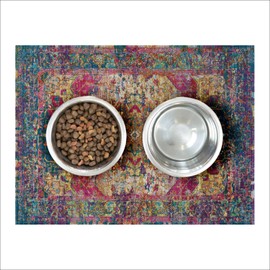 Lovewag Washable Pee Pads for Dogs - Decorative 24x16 Waterproof Dog Potty Pads - Non-Slip, Super Absorbent, Machine Washable - Stylish Floor Cover for Senior Dogs & Puppies - 2 Pack (Bohemian Jewel)