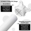 12 Packs PVC Flange for 1-1/2" PVC Pipe, Table Screw