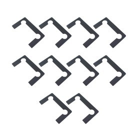 SQXBK 10PCS 82mm Glass Door Hinge Replacement Gasket Black Mesh Bathroom Clip Gasket Glass Door Hinge Replacement Suitable for Showers Kitchen Cabinet