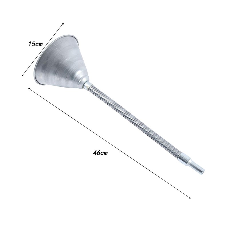 Okiyakusama Oil Funnel Long Neck Funnel Metal Funnel for Fuel