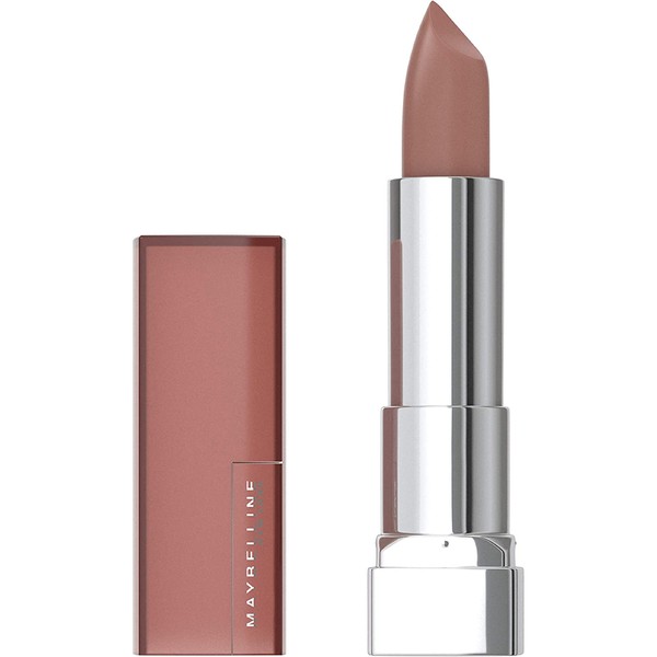 Maybelline Color Sensational Lipstick, Lip Makeup, Matte Finish, Hydrating Lipstick, Nude, Pink, Red, Plum Lip Color, Gone Griege, 0.15 oz. (Packaging May Vary)