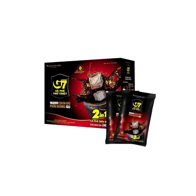 2 Packs - Instant Black Coffee with Sugar - Ca