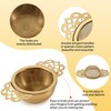 Gokoti Stainless Steel Tea Strainer with Drip Bowl Easy Clean