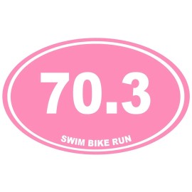 PopArt 70.3 Sticker Decal Pink triathlon running marathon