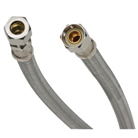 Fluidmaster 3/8 in. Compression x 3/8 in. Dia. x 20 in. L Compression Braided Stainless Steel Faucet Supply Line
