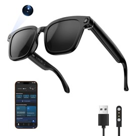 XO Simple is Beauty Gafas inteligentes AI, gafas con cámara HD 1080P con grabación de video y toma de fotos, gafas de traducción en tiempo real de más