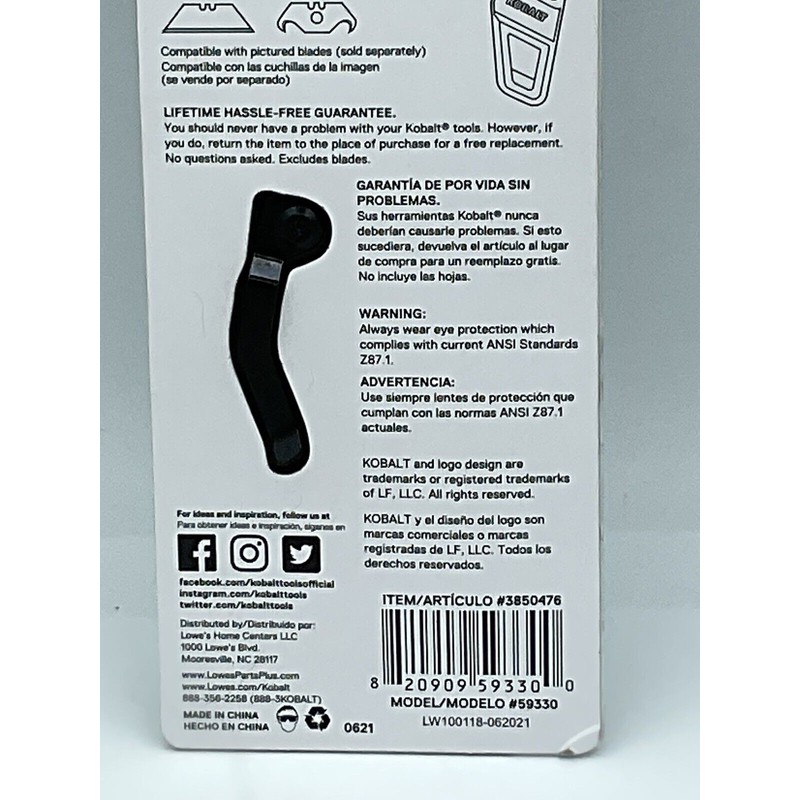 KOBALT Folding Utility Knife Quick Change Blade w/ 25 Extra