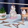 BENECREAT 24Pcs Miniature Clothes Hangers, 4 Styles Mini Wooden Clothes