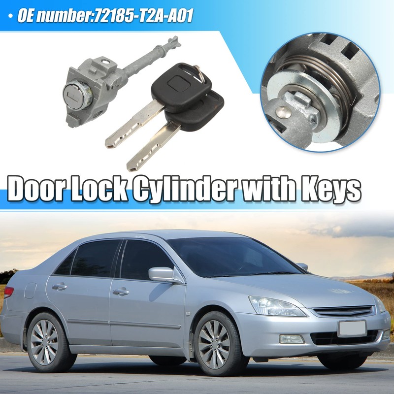 X AUTOHAUX 1 Set Front Door Lock Cylinder Set Kit
