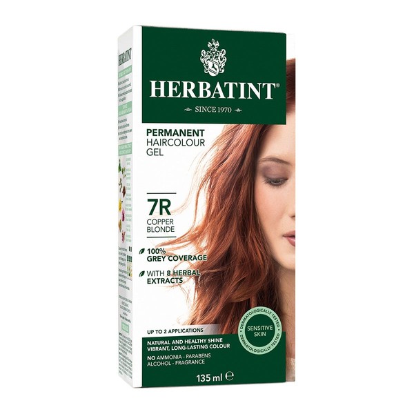 Herbatint Permanent Hair Colour Gel Copper Blonde 7R 135mL