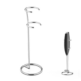 Milk Frother Stand Compatible with Zulay Powerful Milk Frother Handheld Foam Maker, Stainless Steel Stand for Types of Coffee Frothers, Heavy Duty