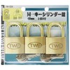 Wake Sangyo TWE Keyed Cylinder Lock Padlock Brass 1.6 inches