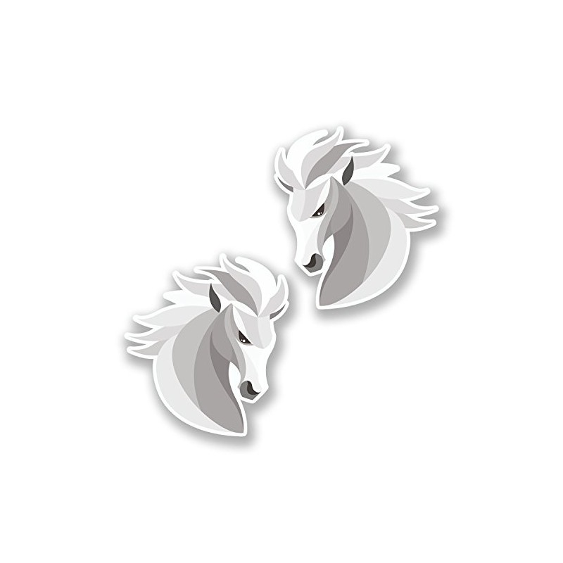 2 x 10cm Abstract Horse Vinyl Sticker Laptop Tablet Car