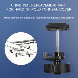 DICMIC Truck Tonneau Cover Replacement and Accessories Part Kit for Hard Tri-fold & Quad-fold Truck Bed Cover Include Nut, T-Bolt and Tonneau Cover Clamp, 4X Rear Clamp