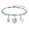 LUXYSODE Football Initial A-Z Bracelet Football Gifts for Girls Football