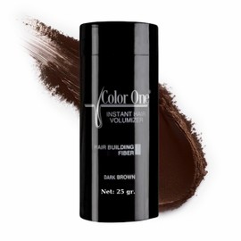 Scattered Hair for Thin Hair, Naturally Water Resistant for Men and Women, Hair Fibres for Instant Hair Thickening, Hair Loss Lamination, Hair Powder, Root Powder (Single Pack, Dark Brown)