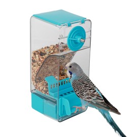 HardcorePet Bird Cage Accessory Hanging Feeder, No Mess Bird Cage Pet Feeder Budgerigars Feeder, Suitable for Long-Tailed Parakeets, Canaries, Black Parrots, Parrots, Passerine Birds (Blue)