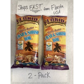 Florida Seafood Seasonings [2-Pack] Florida Seafood Seasonings Garlic Butter Crab & Shrimp Boil 1 lb. Bag