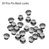 sourcing map 20pcs Metal Pin Backs Spring Loaded Pin Keepers
