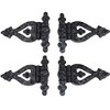 The Metal Magician Black T-Strap Hinges, Pack of 4 Heavy