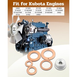 19077-53650 Injector Washer Heat Shield Fit for Fit for 4 Cylinder Kubota Engines V1205 V1305 V1505 V1903 V2003E V2203ME V2403ME Replace 15841-53622