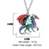 DUOWEI Enamel Welsh Dragon Necklace Enamel Fantasy Dragon Jewellery Novelty