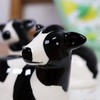Salt and Pepper Shakers Dairy Cow Ceramic Black White Animal