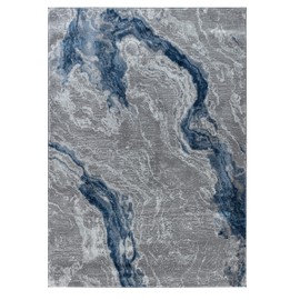 GLORY RUGS Modern Abstract Area Rug 8x10 Grey Navy Large Rugs for Home Office Bedroom and Living Room