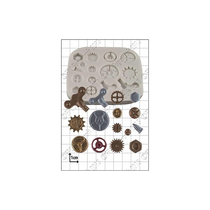 FPC Mould - Steam Punk Cogs & Gears