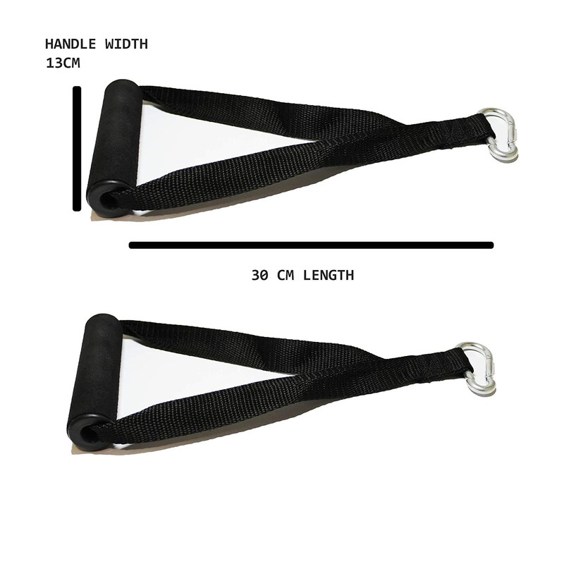 Fitness Health Pair Resistance Band Handles - Wide Grip Strap