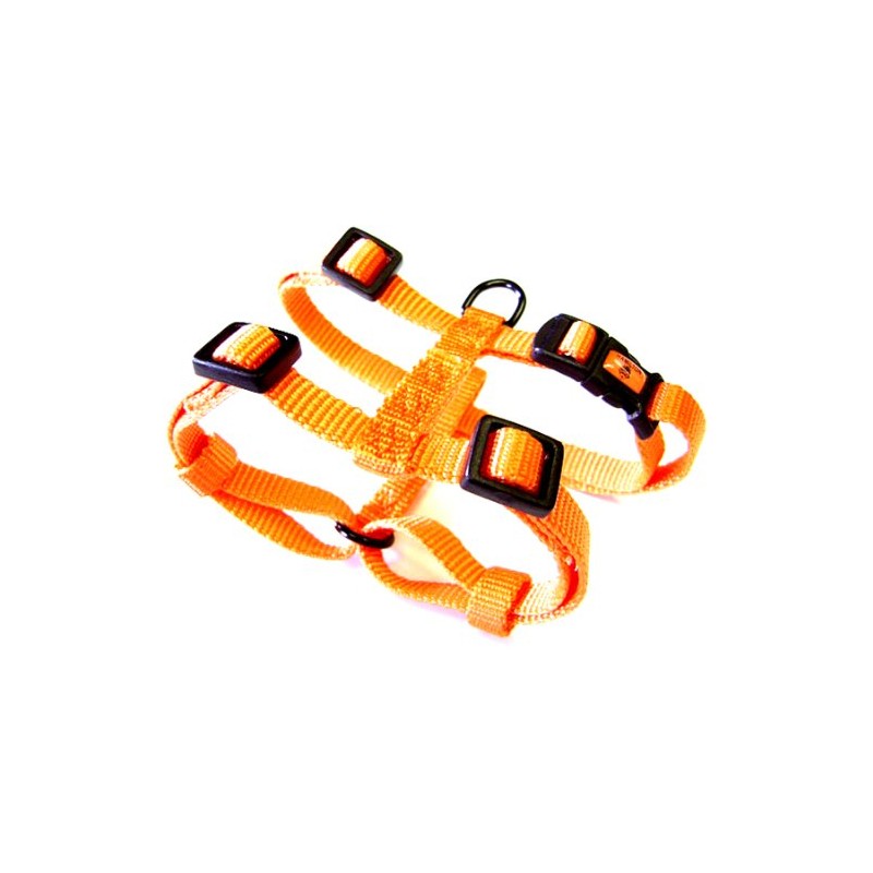 Hamilton Adjustable Comfort Nylon Dog Harness, Mango Orange, 3/8" x