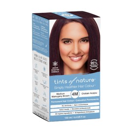 Tints of Nature Medium Mahogany Brown Permanent Hair Dye 4M Nourishes Hair & Covers Greys - Single Pack