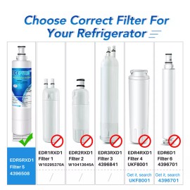 IcePure Fit For 4396508 4396510 nlc240v 4392857 RFC0500A Refrigerator Water Filter 3Pack