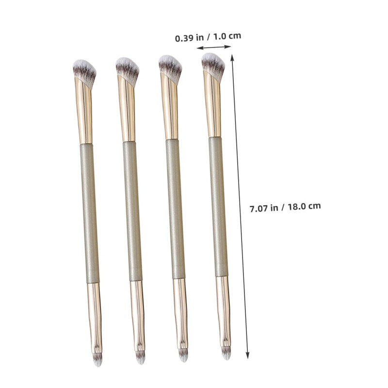 Healeved Double-ended Angled Concealer Brush Set 4pcs Makeup Powder Brush