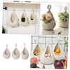 BIUDECO Multi-function Fruit Storage Container Woven Hanging Basket Teardrop Shape