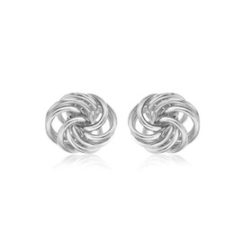 Tuscany Silver Women's Sterling Silver 7 x 9 mm Knot Stud Earrings