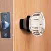 Amylove 8 Set Crystal Door Knobs Mortise Style Fluted Glass