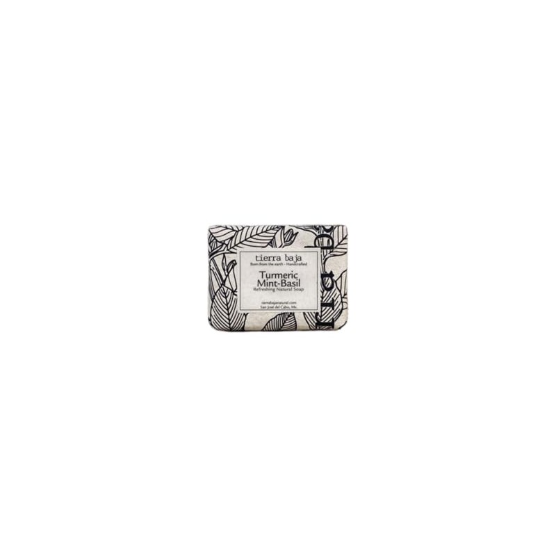 Tierra Baja Jabón Natural en Barra Menta Cúrcuma 100g