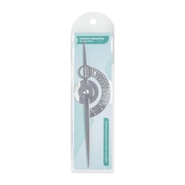 HOTWE Eyebrow Golden Ratio Caliper, Eyebrow Marking Ruler, Double Scale Sliding Gauge Tools for Eyeliner Lips Semi Permanent Makeup Tattooing (Silver)