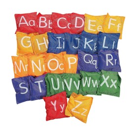 Fun Express Alphabet Bean Bags- 5" - 26 Pc - 26 Pieces - Educational and Learning Activities for Kids