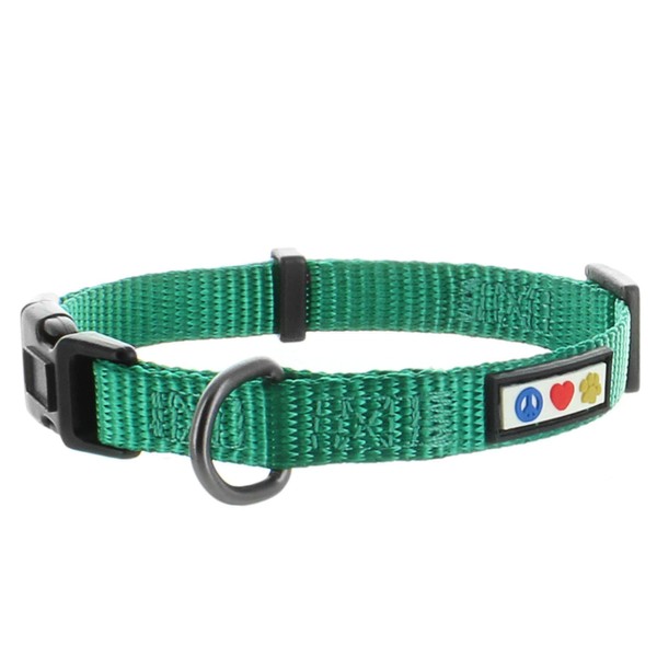 Pawtitas Pet Soft Adjustable Solid Color Nylon Puppy/Dog Collar Matching