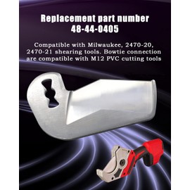 48-44-0405 M12 PVC Replacement Shear Blade Compatible with Milwaukee Plastic Pipe, Fit for 2470-20, 2470-21, PVC, CPVC, ABS, PEX (1 Pack)