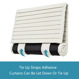 Muamar French Door Curtains Privacy Door Blind, Front Door Window Curtain, Venetian Blinds Style Door Window Cover, 1 Panel (White, W12” x L70”)