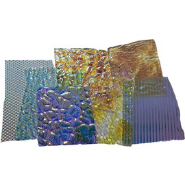 1lb. CBS Dichroic Glass Jewelry Pack Standard Clear 96 COE