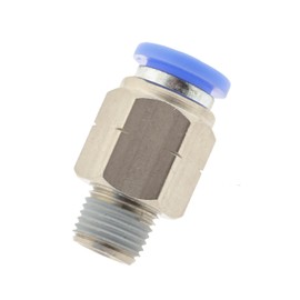 IQS Straight Plug Fitting NPT 1/16 Inch - 5/32 Inch (3.97 mm), Pneumatic Connector