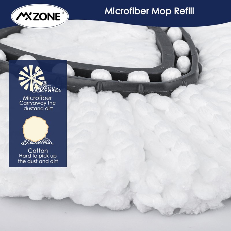Microfiber Mop Head Refill for Ocedar Spin EasyWring Mop Replacement